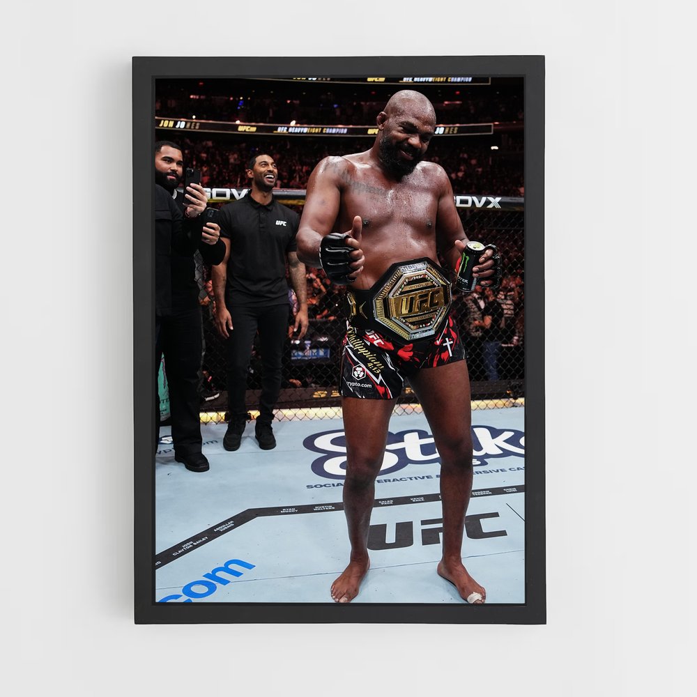 Poster Champion dans la Cage – affiche MMA (vue 2)